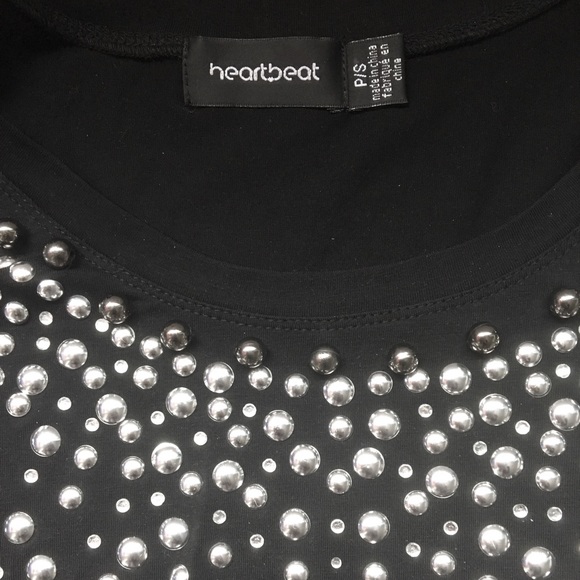 LIKE NEW! Bodycon mini dress with embellishments - Picture 3 of 3